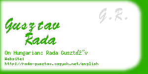 gusztav rada business card